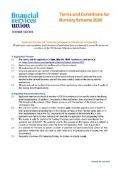 Bursary Terms